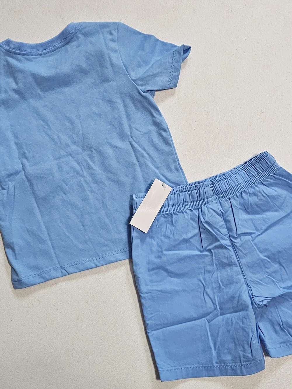 wonder nation Light Blue Elastic Waist Toddler Shorts